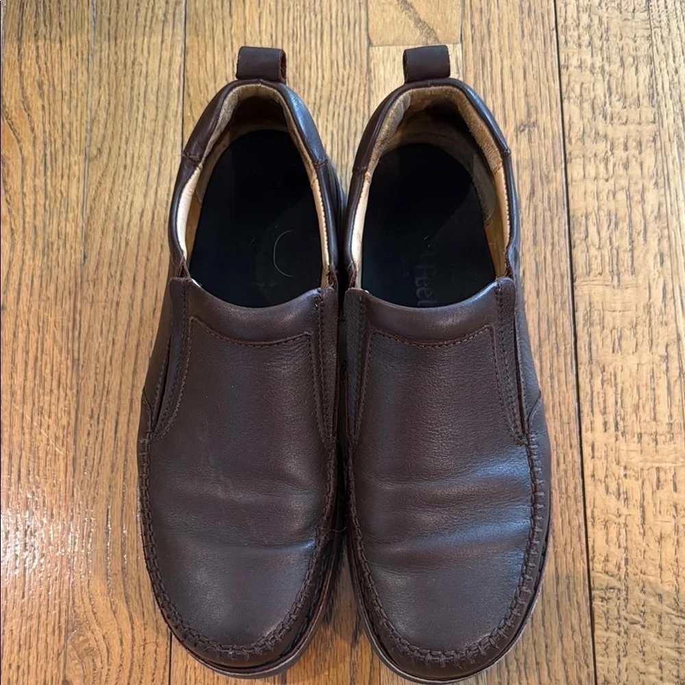 Sam Hubbard Brown Full-Grain Leather Loafers — Men’s Size 10